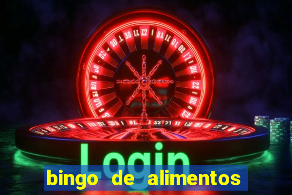 bingo de alimentos saludables para imprimir